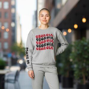 University of Georgia LS 100% Cotton Gildan Shirt  - GO DAWGS Various Sizes